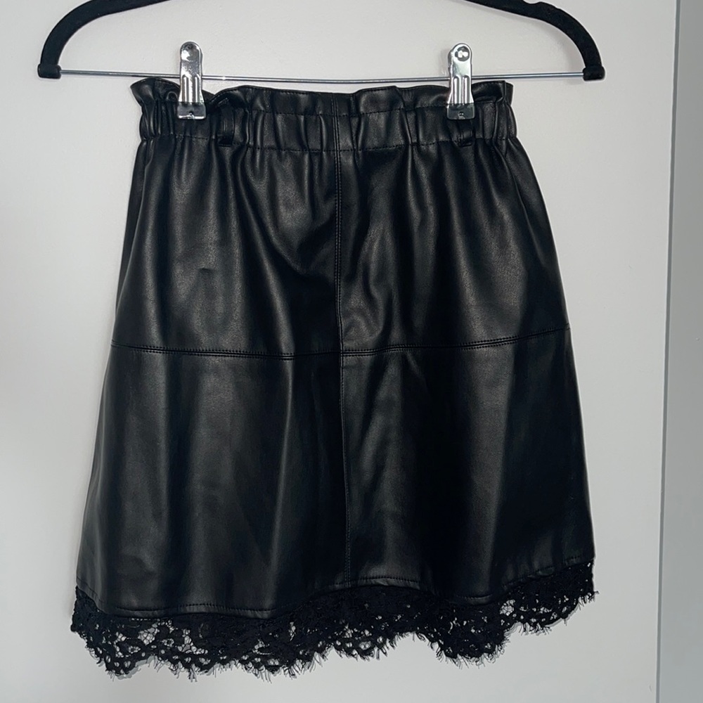 Faux leather skirt
